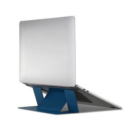 Подставка из веганской кожи на клейкой основе MOFT Adhesive Laptop Stand для MacBook, синий