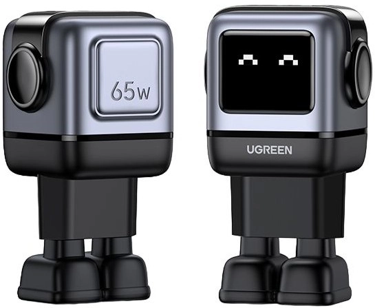 Сетевое зарядное устройство UGREEN UNO 65W USB-A+2xUSB-C Robot, серый