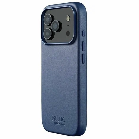 Чехол Mujjo Leather для iPhone 17 Pro Max, глубокий синий