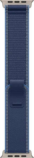 Apple Watch Ultra 3 49 мм, корпус из натурального титана, ремешок Trail синего цвета, размер S/M