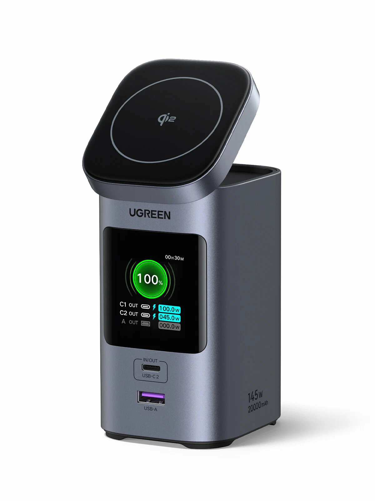 Внешний аккумулятор UGREEN 20000mAh 145W Power Bank, серый